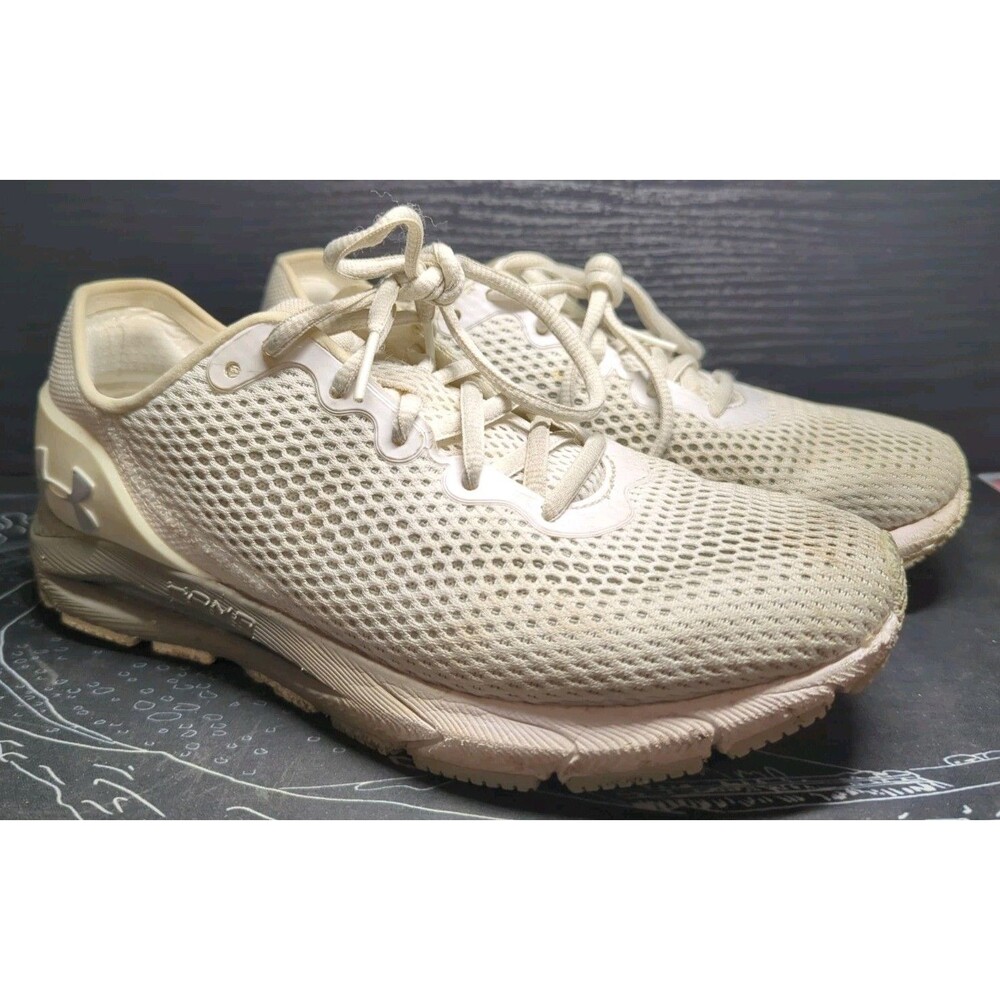 Under Armour Hovr Sonic 4 Women's Sz 9 White Athletic Running Shoes Sneakers